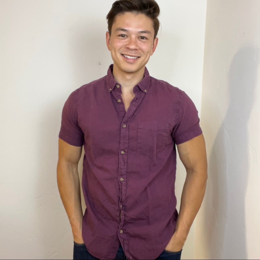 River Island Burgundy/Maroon Shirt